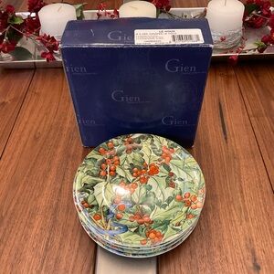 5 Gien Le Houx Canape plates 6 ⅝”